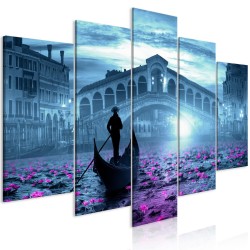 Leinwandbild - Magic Venice (5 Parts) Wide Blue