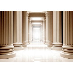 Fototapete - In the Ancient Pantheon - Greek temple architecture with columns