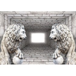 Fototapete - Stone Lions