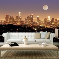 Fototapete - The moon over the City of Angels