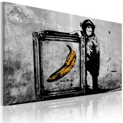 Leinwandbild - Inspired by Banksy - black and white