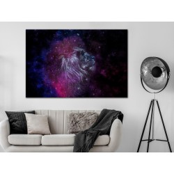 Leinwandbild - Cosmic Lion (1 Part) Wide