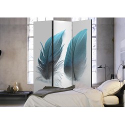 Paravent - Blue Feathers