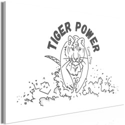 Leinwandbild - Tiger Power (1 Part) Wide