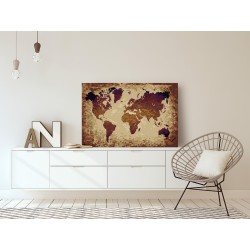 Malen nach Zahlen - World Map (Brown Colours)