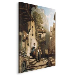 Leinwandbild - Im Dachstübchen (Carl Spitzweg)