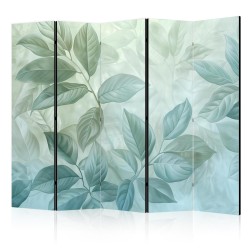 Paravent - Large Leaves in Green-Mint Shades - Botanical Motif