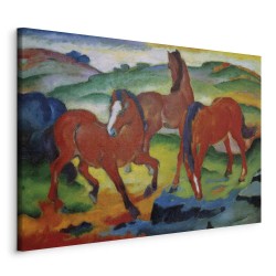 Leinwandbild - The Red Horses (Grazing Horses IV) (Franz Marc)