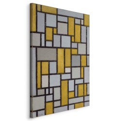 Leinwandbild - Composition with grid 1 (Piet Mondrian)