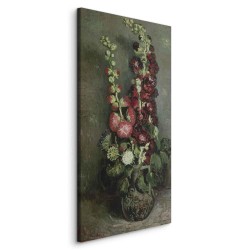 Leinwandbild - Vase of Hollyhocks (Vincent Van Gogh)