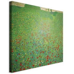 Leinwandbild - Poppy Field (Gustav Klimt)