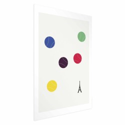 Poster - Poster - Eiffel Tower and Colorful Tennis Balls