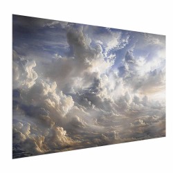 Poster - Golden Reflections on Clouds Announcing Dusk