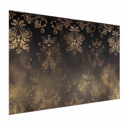 Poster - Dark Baroque Patterns with Golden Accents