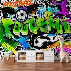 Fototapete - Fußball-Graffiti