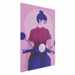 Poster - Woman on a Scooter