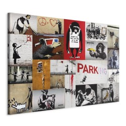 Leinwandbild - Banksy - collage