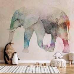 Fototapete - Painted Elephant