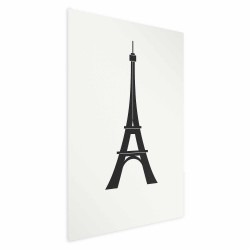 Poster - Eiffel Tower Simple Black-and-White Graphic