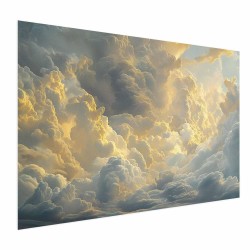 Poster - Last Breath of the Day: Clouds Illuminated by Evening Glow