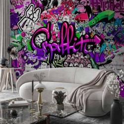 Fototapete - Purple Graffiti