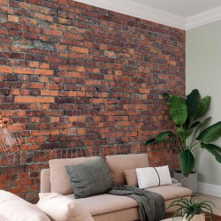 Fototapete - Vintage Wall (Red Brick)