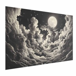 Poster - Moon and Stars Singing Among the Great Clouds