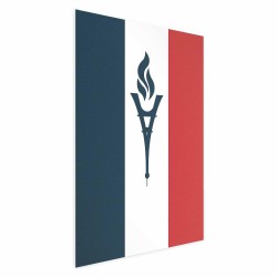 Poster - French Flag with a Torch