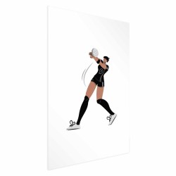 Poster - Illustration - Female Volleyball Team Player