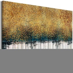 Leinwandbild - Gilded Nature (1 Part) Wide