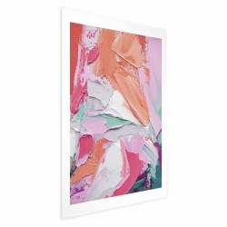 Poster - Pink Palette - vibrant shades of pink, orange, and green on canvas