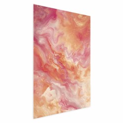 Poster - Fiery Colors - dynamic shapes in fire and pink tones