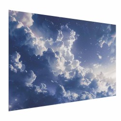 Poster - Starry Clouds and Soft Light Over a Corner of the Sky