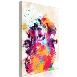 Leinwandbild - Watercolor Dog (1 Part) Vertical