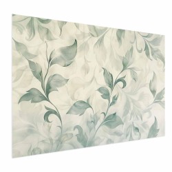 Poster - Watercolor Green-Beige Leaves