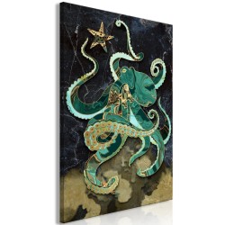 Leinwandbild - Marble Octopus (1 Part) Vertical