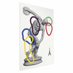 Poster - Collage Graphic - Discus Thrower - Sculpture