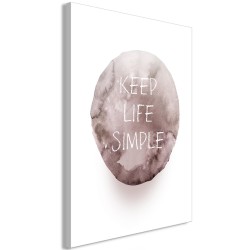 Leinwandbild - Keep Life Simple (1 Part) Vertical