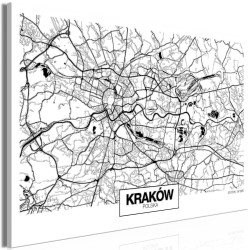 Leinwandbild - City Plan: Krakow (1 Part) Wide