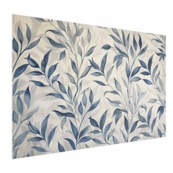 Poster - Poster - Delicate Botanical Motif with Blue Leaves