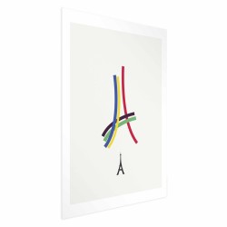 Poster - Poster - Eiffel Tower - Colored Graphic - Abstraction