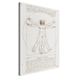 Leinwandbild - Vitruvian Man (Proportions of the human body according to Vitruvius)