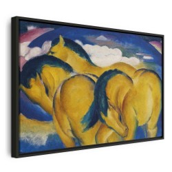 Leinwandbild - Little Yellow Horses (Franz Marc)