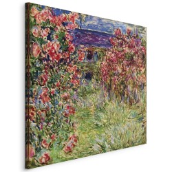 Leinwandbild - La maison dans les roses (Claude Monet)