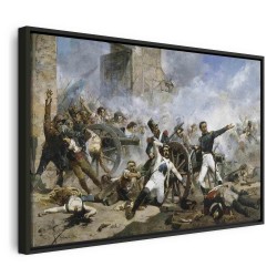 Leinwandbild - The death of Pedro Velarde y Santillán during the defence of the Monteleon Artillery Barracks (Joaquín So