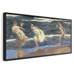 Leinwandbild - Running along the Beach (Joaquín Sorolla y Bastida)