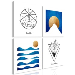 Leinwandbild - Sea or Mountains (4 Parts)