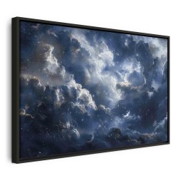 Leinwandbild - Astronomical Wonders: Clouds and Stars in Harmonious Combination