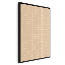 Leinwandbild - Waving Lines - Creamy Grid on a Noisy Pastel Background