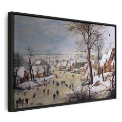 Leinwandbild - Winter Landscape with Birdtrap (Pieter Bruegel the Elder)